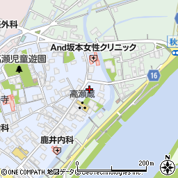 熊本県玉名市高瀬69周辺の地図