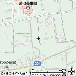 熊本県菊池市泗水町吉富周辺の地図