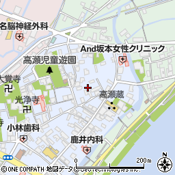 熊本県玉名市高瀬85周辺の地図