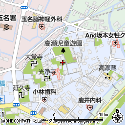 熊本県玉名市高瀬335周辺の地図