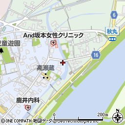 熊本県玉名市高瀬58-1周辺の地図
