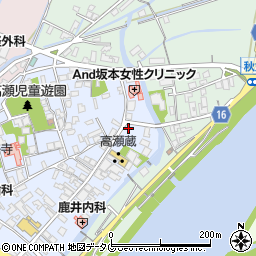 熊本県玉名市高瀬66周辺の地図