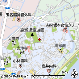 熊本県玉名市高瀬96周辺の地図