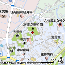 熊本県玉名市高瀬338周辺の地図