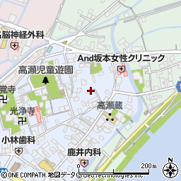 熊本県玉名市高瀬86周辺の地図