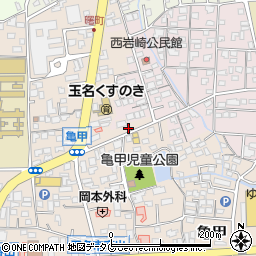 熊本県玉名市亀甲265-8周辺の地図