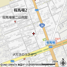 長崎県大村市桜馬場周辺の地図