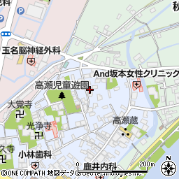 熊本県玉名市高瀬94-4周辺の地図