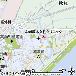 熊本県玉名市高瀬25周辺の地図