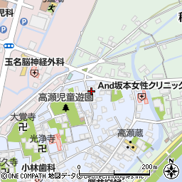 熊本県玉名市高瀬93周辺の地図