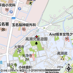 熊本県玉名市高瀬340周辺の地図