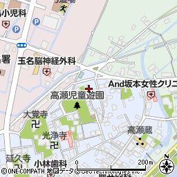 熊本県玉名市高瀬93-4周辺の地図
