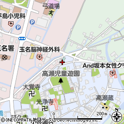 熊本県玉名市高瀬1-4周辺の地図