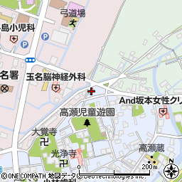 熊本県玉名市高瀬1-3周辺の地図