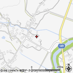 熊本県阿蘇市的石1078周辺の地図