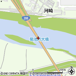 菊池川大橋周辺の地図