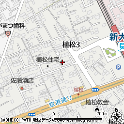 長崎県大村市植松3丁目周辺の地図