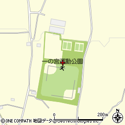 阿蘇市　一の宮運動公園周辺の地図