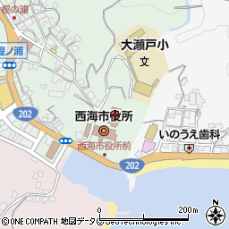 西海市役所総務部　防災基地対策課周辺の地図