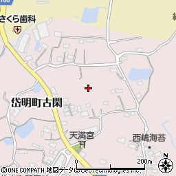 熊本県玉名市岱明町古閑周辺の地図