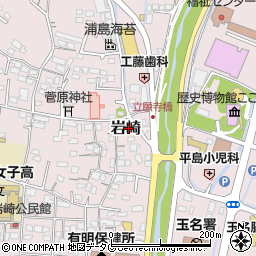 熊本県玉名市岩崎周辺の地図