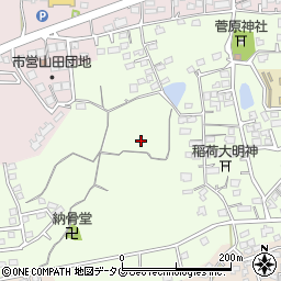熊本県玉名市中尾周辺の地図