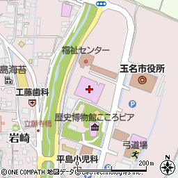 玉名市民会館周辺の地図