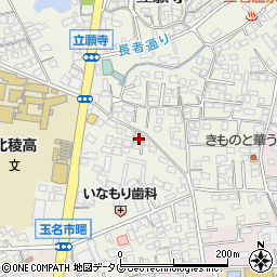 熊本県玉名市立願寺164-2周辺の地図