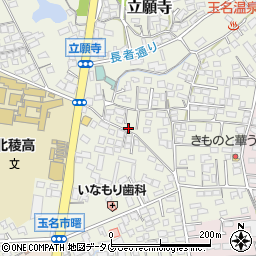 熊本県玉名市立願寺106周辺の地図