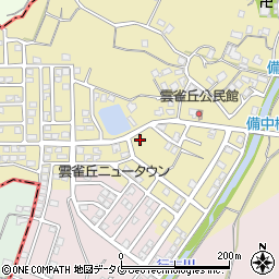 熊本県玉名市雲雀丘周辺の地図