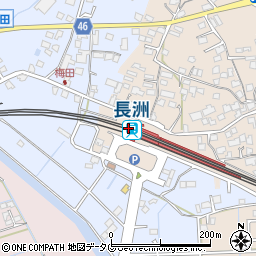 熊本県玉名郡長洲町周辺の地図