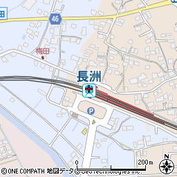長洲駅周辺の地図