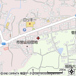 熊本県玉名市山田2156-8周辺の地図