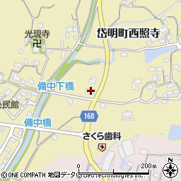 熊本県玉名市岱明町西照寺222周辺の地図