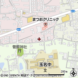 熊本県玉名市山田2033周辺の地図