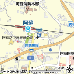 阿蘇駅前周辺の地図