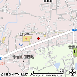 熊本県玉名市山田2054-2周辺の地図