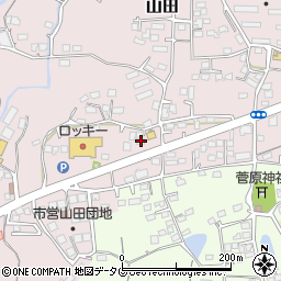 熊本県玉名市山田2051-3周辺の地図