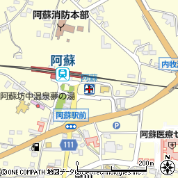 道の駅阿蘇周辺の地図