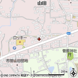 熊本県玉名市山田2050周辺の地図