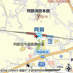 阿蘇駅周辺の地図
