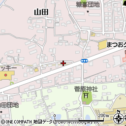 熊本県玉名市山田2042-15周辺の地図