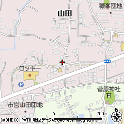 熊本県玉名市山田2113周辺の地図