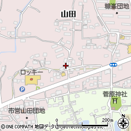 熊本県玉名市山田2113周辺の地図