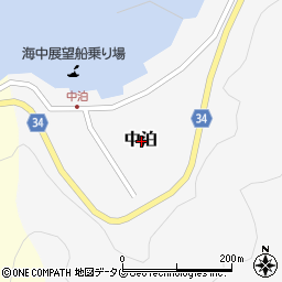 愛媛県南宇和郡愛南町中泊周辺の地図