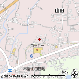 熊本県玉名市山田2075周辺の地図