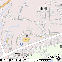 熊本県玉名市山田2066-1周辺の地図