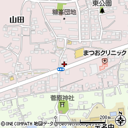 熊本県玉名市山田1999周辺の地図