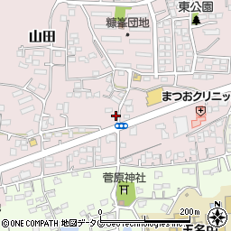 熊本県玉名市山田1996周辺の地図