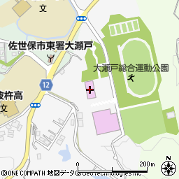 西海市大瀬戸総合運動公園プール（ふれあいプール）周辺の地図